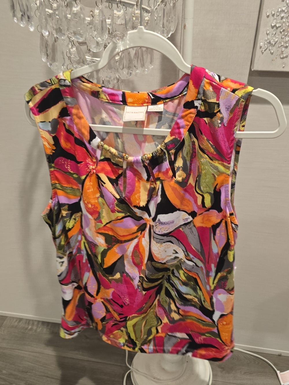Zac & Rachel Multicolor Abstract Sleeveless Tank
